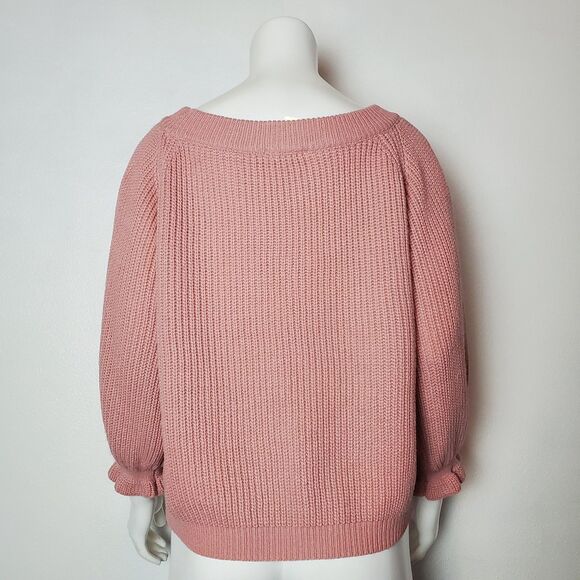 Max Studio Pink Balletcore Balloon Sleeve Sweater - Picture 5 of 9